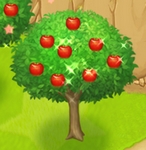 星の島のにゃんこ リンゴの木